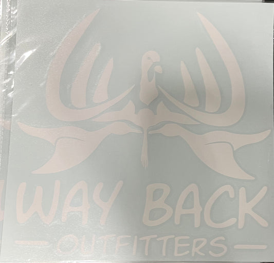 12" White Vinyl Decal