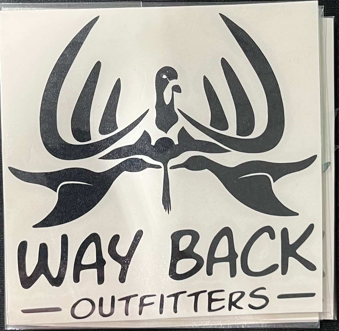 4" Black Vinyl Decal